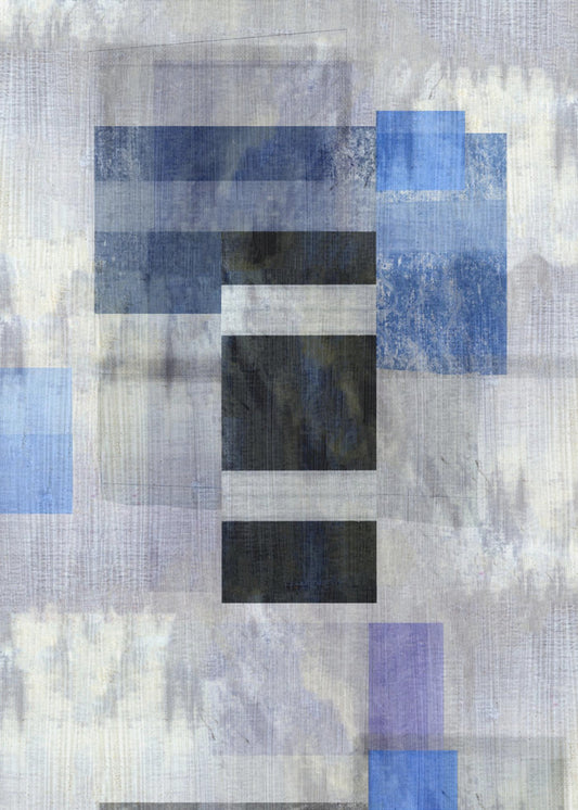 Blue  Carbon Abstract 2 | Canvas
