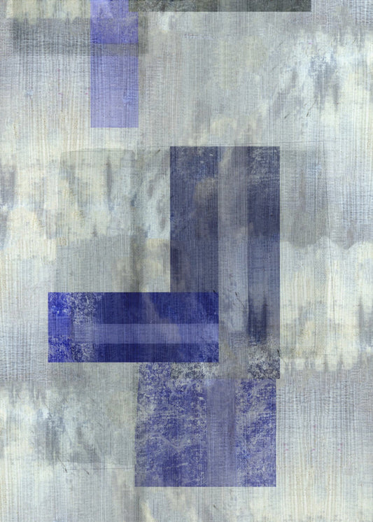 Blue  Carbon Abstract 3 | Canvas