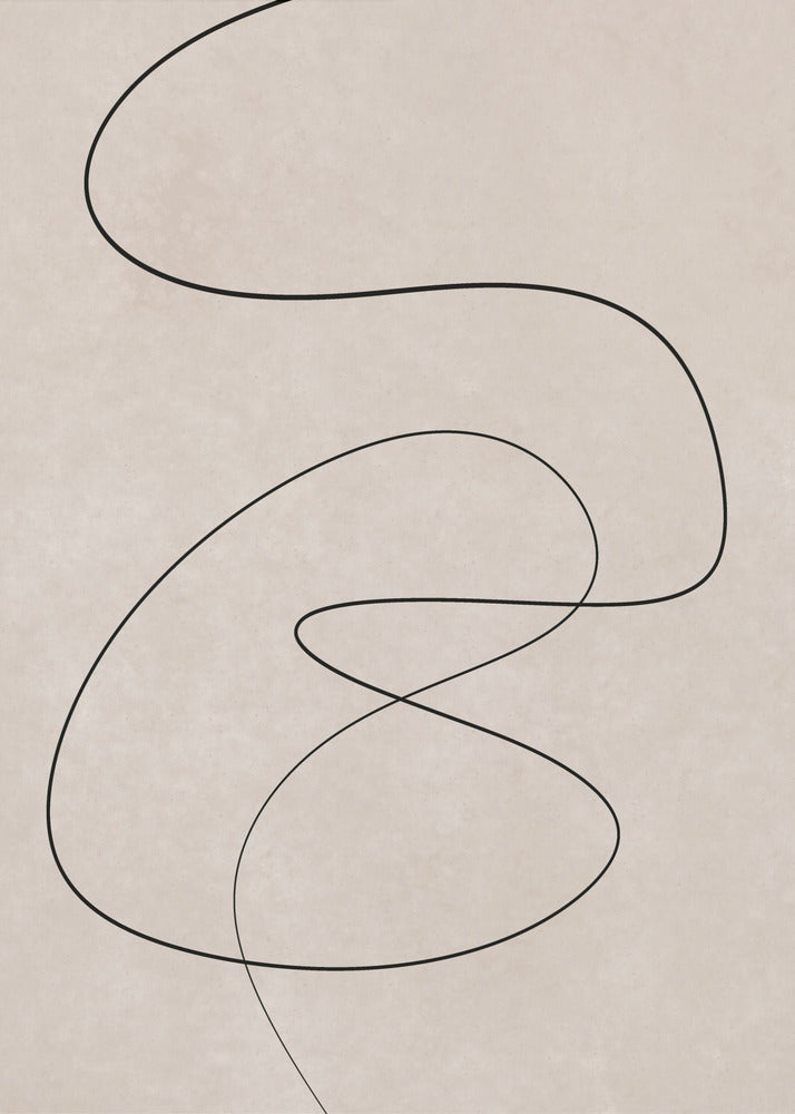 Minimal Line Art Abstract Drawing 02 | Poster