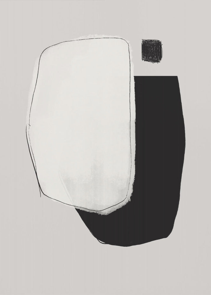 Monochrome Shapes And Negative Space | Poster