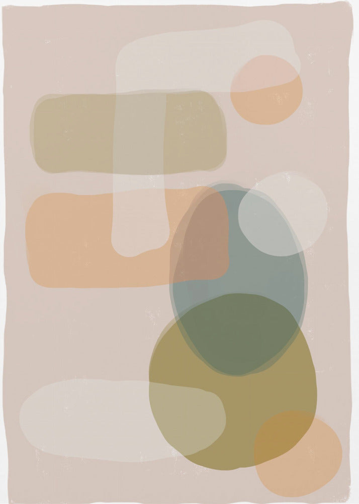 Abstract Pebbles Orange Tones | Canvas