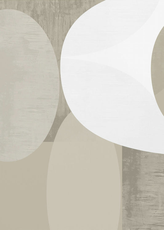 Black White Neutral Shapes 1 | Poster