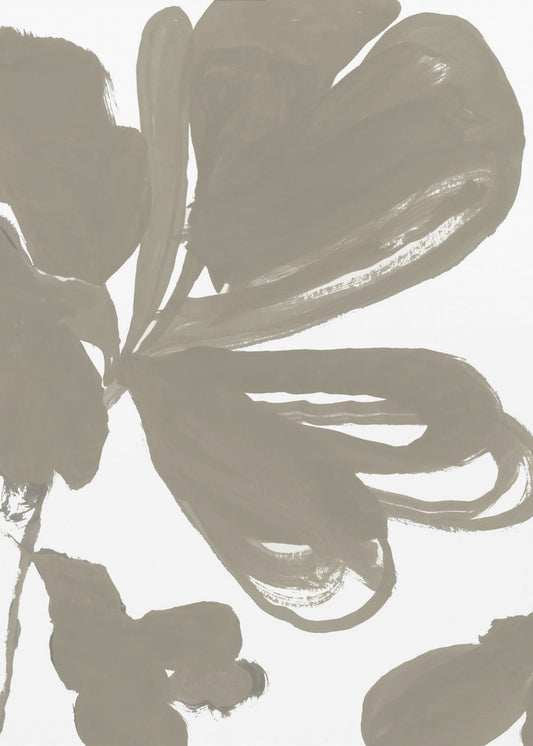Giant Taupe Floral 1 | Poster