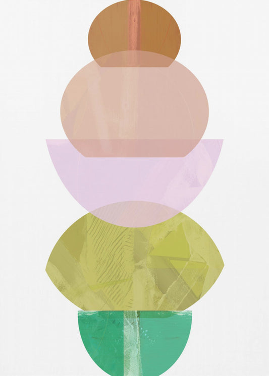 Coloured Shapes Stack 2 | Canvas