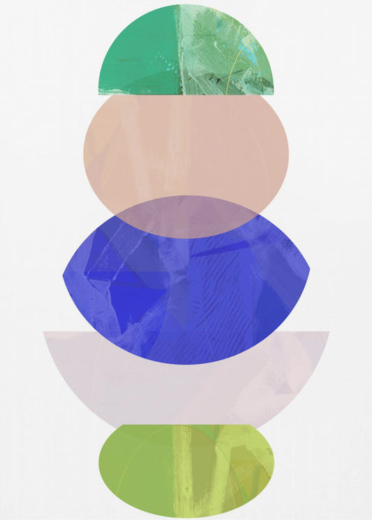 Coloured Shapes Stack 1 | Poster