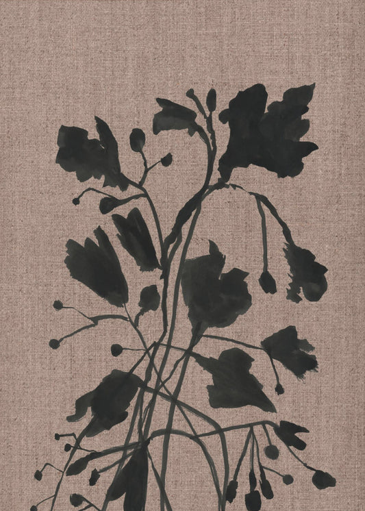 Black Floral II | Poster