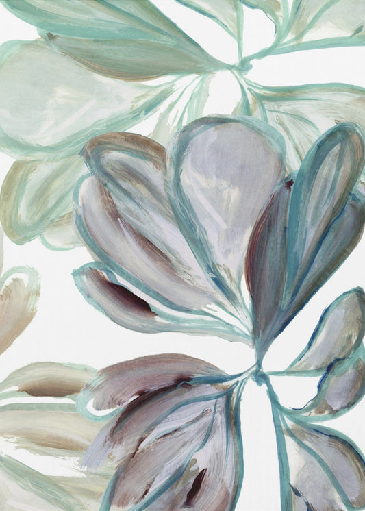 Aqua Floral 1 | Poster