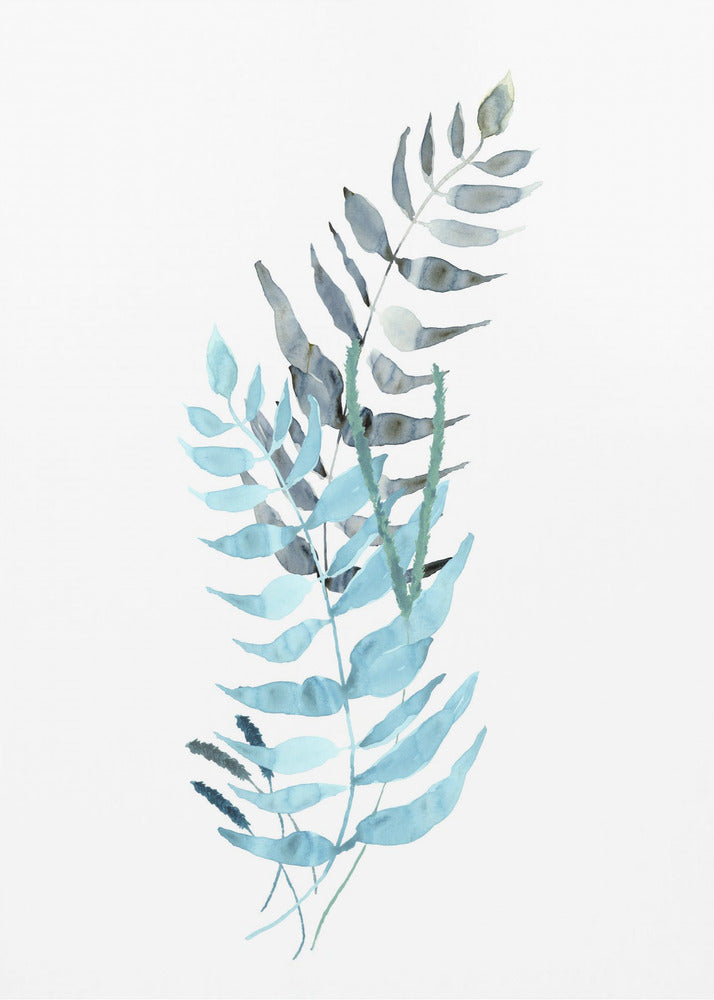 Blue Watercolour Flowers 1 | Canvas