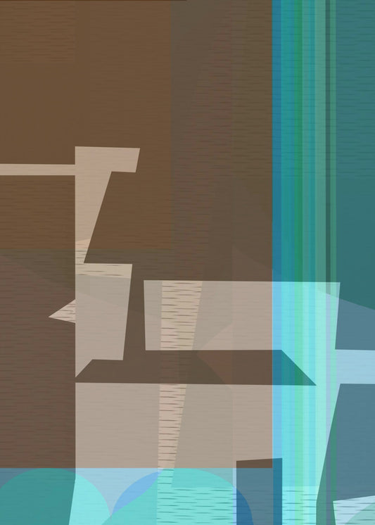 Brown Blue Woven 1 | Canvas