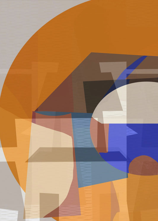 Orange Blue Woven 4 | Poster