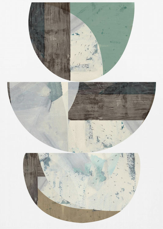 Blue Semi Circles 1 | Canvas