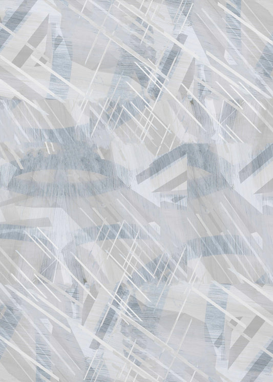 Calm Grey White Abstract 1 | Poster