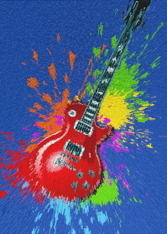Electric guitar pop art explosion | Canvas