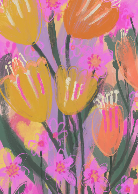 Vibrant Petal Dance | Poster