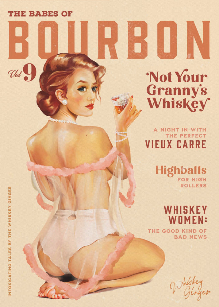Babes of Bourbon Vol 9 Vintage Whiskey Pinup | Canvas