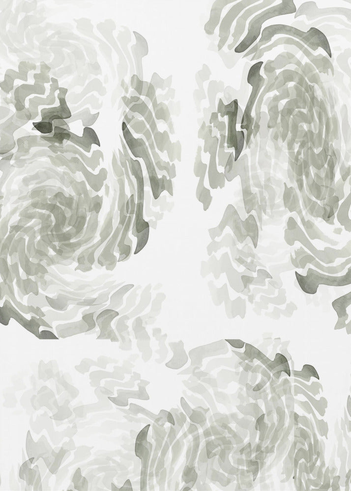 Grey Watercolour Twirl 2 | Poster