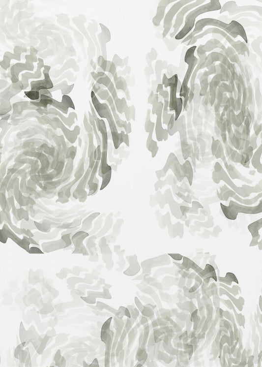 Grey Watercolour Twirl 2 | Poster
