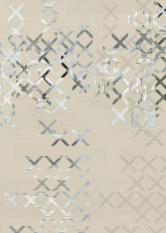 Minimal X's and O's Black and White Composition 2 | Poster