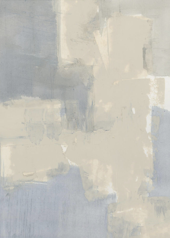 Abstract Neutral Grey and Beige Shapes 1 | Poster