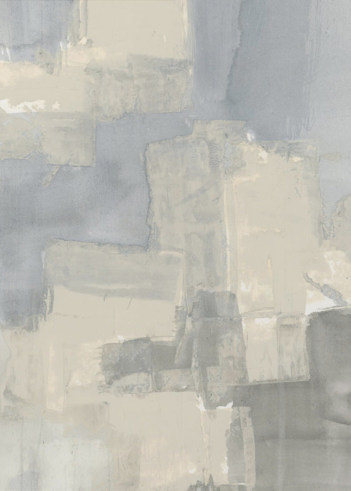 Abstract Neutral Grey and Beige Shapes 2 | Poster