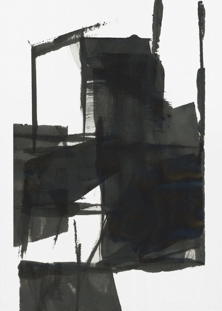 Black and White Abstract Composition No.4 | Canvas