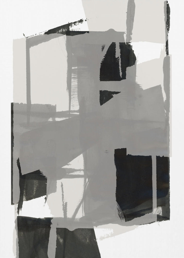 Black and White Abstract Composition No.5 | Canvas