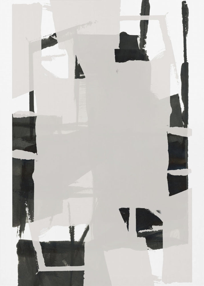 Black and White Abstract Composition No.6 | Canvas