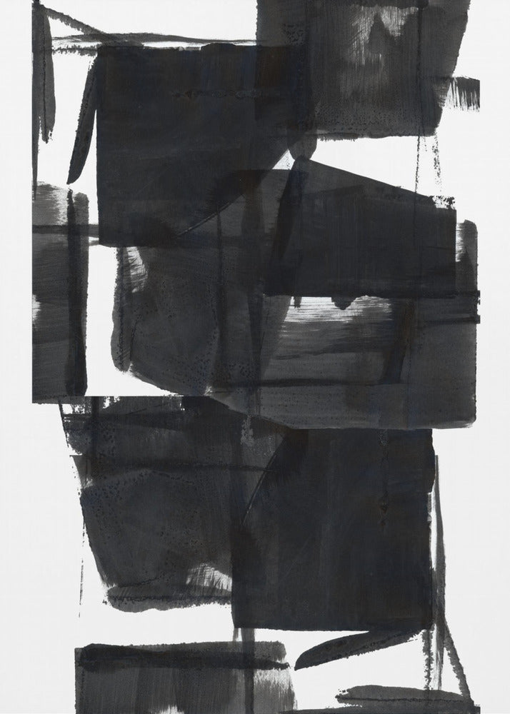 Black and White Abstract Composition No.8 | Canvas