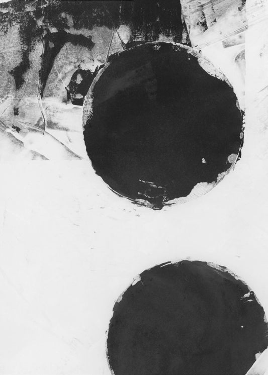 Black and White Abstract Dots 2 | Poster