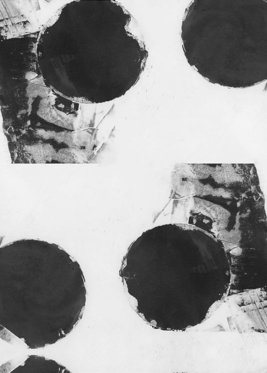 Black and White Abstract Dots 8 | Poster