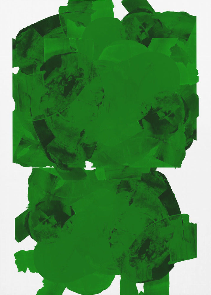 Green and Black Abstract Composition No.2 | Canvas