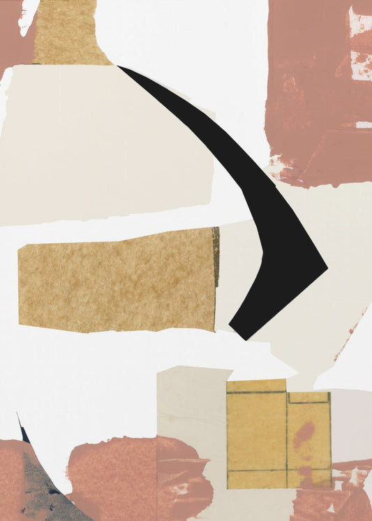 Neutral Abstract Shapes On White 1 | Poster