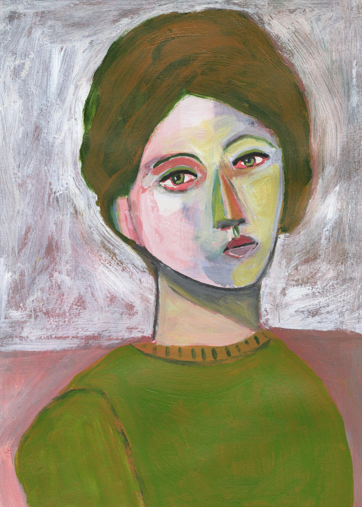 The woman in the green sweater | Poster