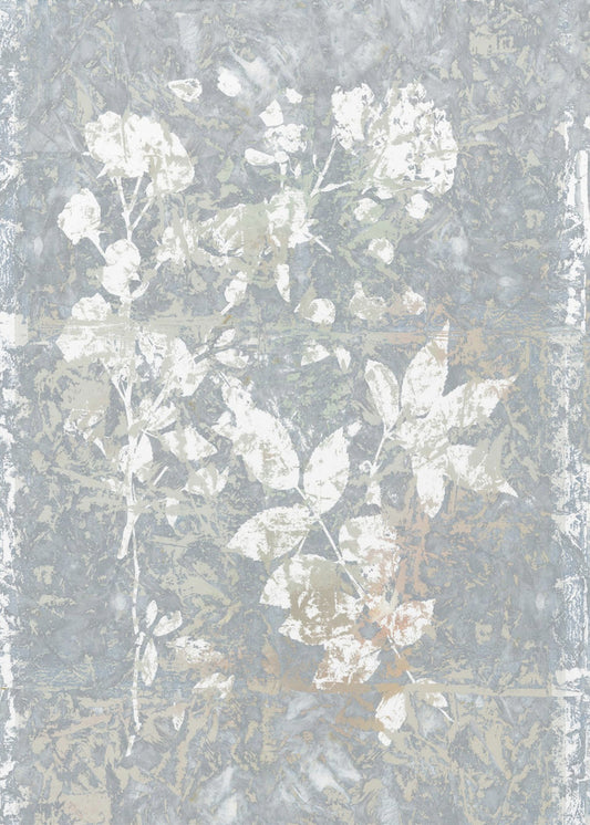 Botanical White Textured Floral 2 | Poster