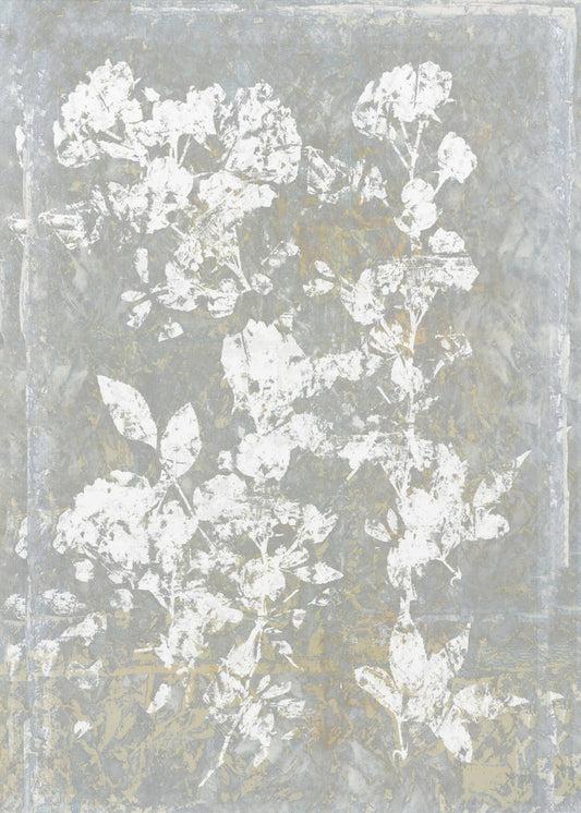 Botanical White Textured Floral 1 | Poster