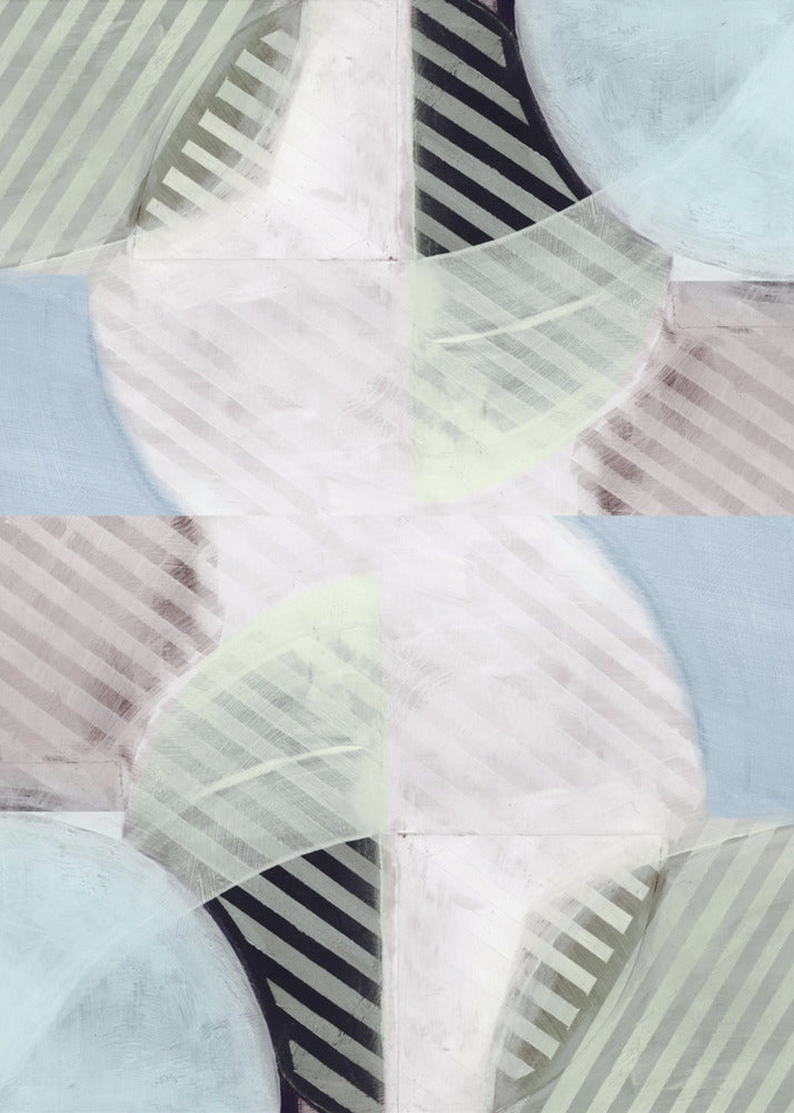 Abstract Misty Stripes 1 | Poster