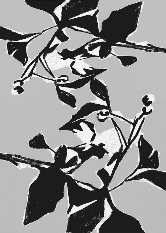 Black Floral Silhouette 1 | Poster
