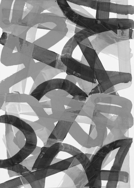 Shuffling Steps Black and White 2 | Poster