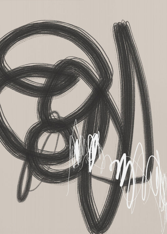 Sweeping Black and White Lines | Poster