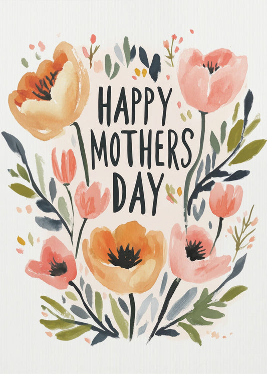 Floral Mother's Embrace | Poster