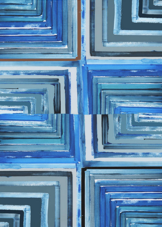 Rectangle of Zig Zag Lines No1 | Poster