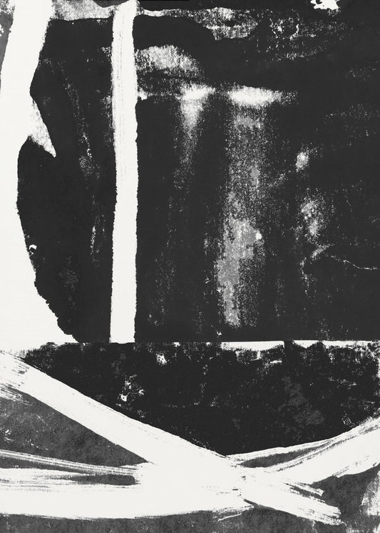 Black Ink Abstract Print | Poster