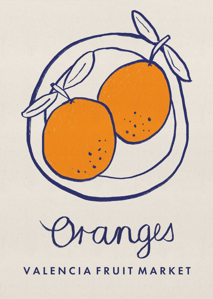 Food Art - Oranges Valencia Fruit Market | Canvas