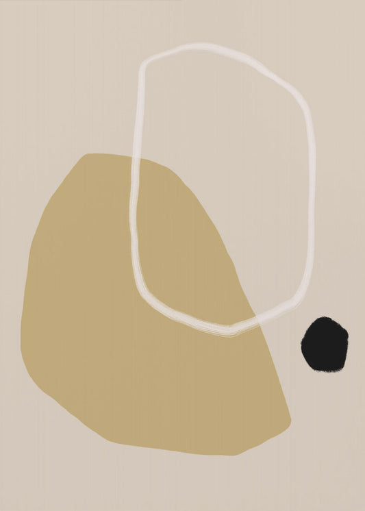 Beige and Black Geometric Shapes | Poster