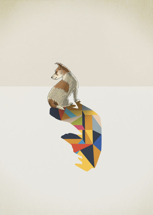 Walking Shadow, Dog | Poster