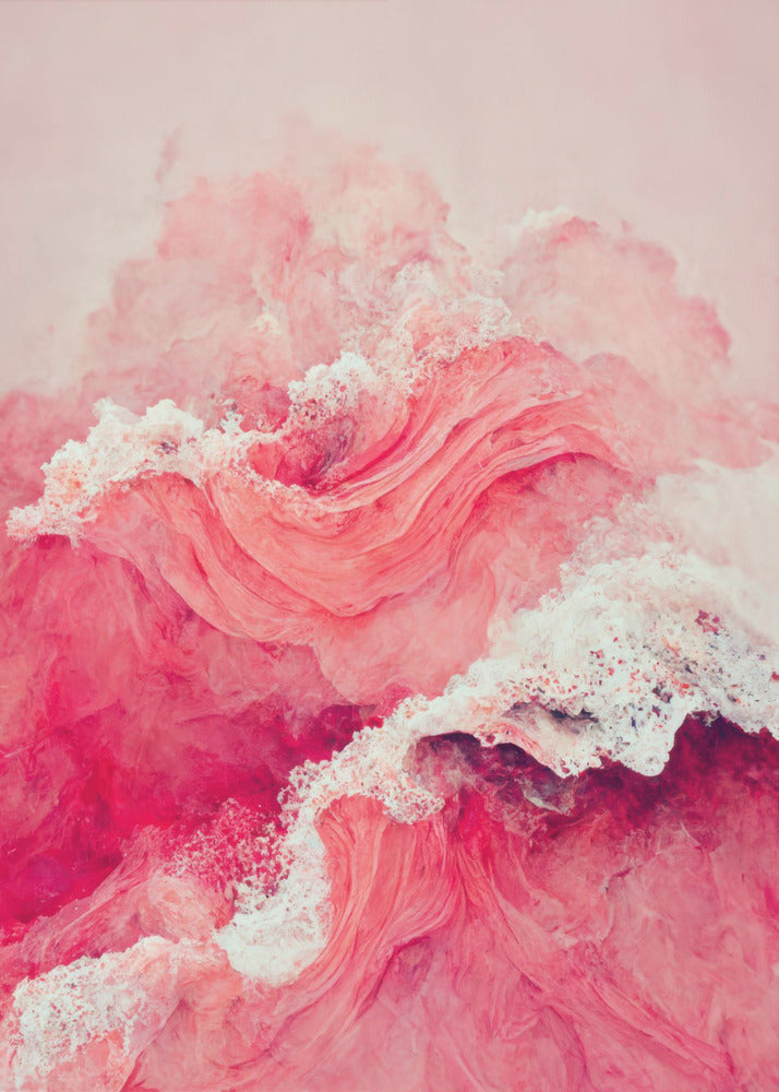 Crimson Waves Flow | Poster