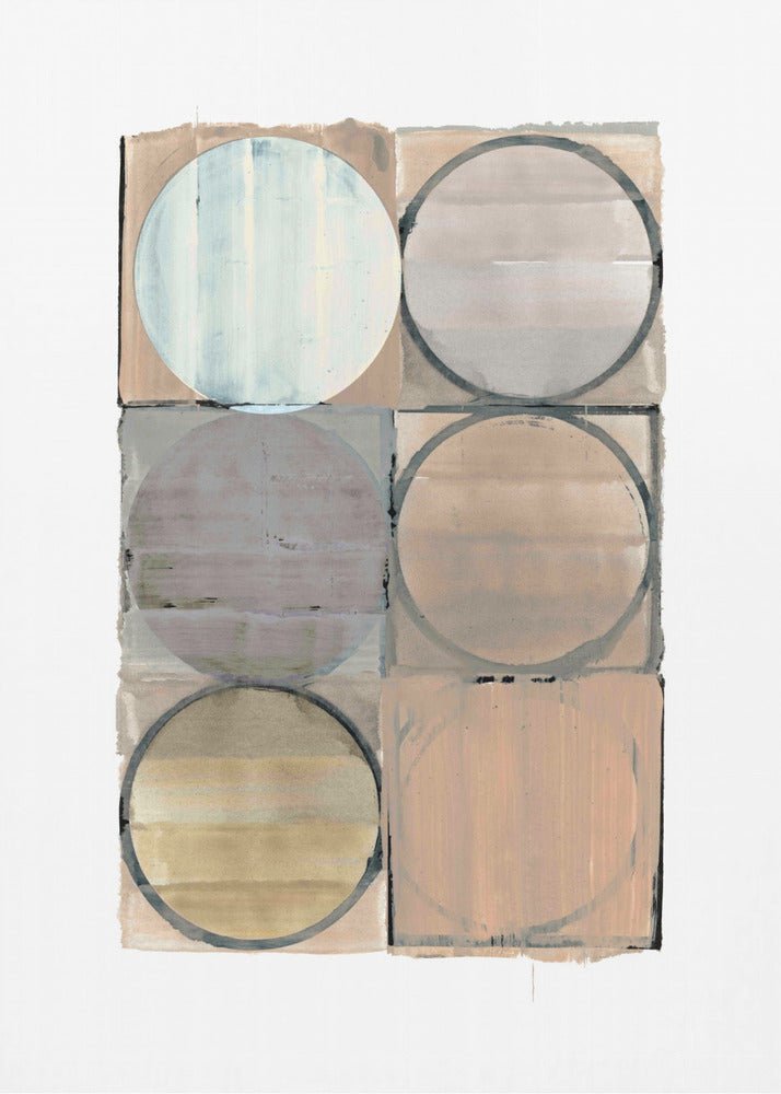 Circles In Squares No 3 | Canvas