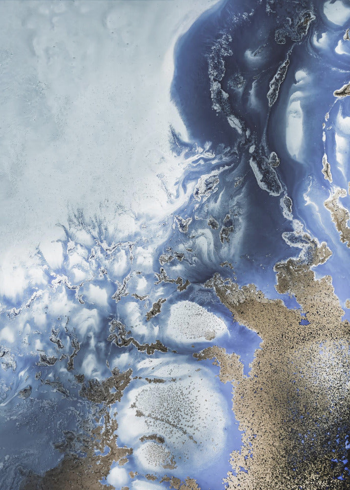 Zen Art 'Ocean Wave Waltz 2' - Watercolor waves | Canvas