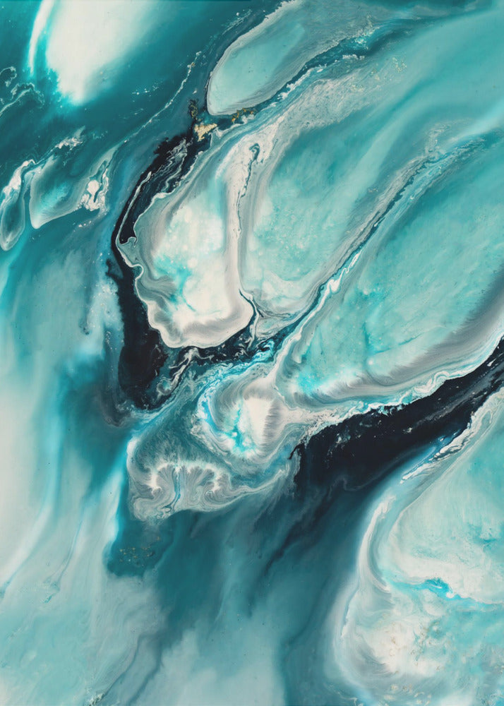 Ocean Teal Aqua Turquoise "Ocean Teal" | Poster