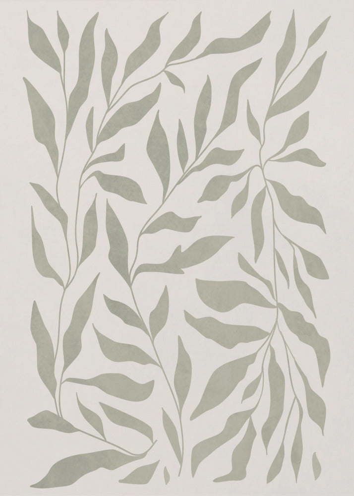 Olive Green Leaves | Canvas